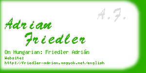adrian friedler business card