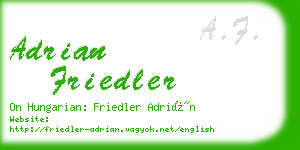 adrian friedler business card